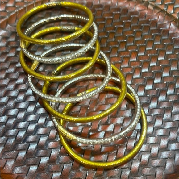 Modern Gold and Silver Bangle Bracelets - Picture 1 of 1